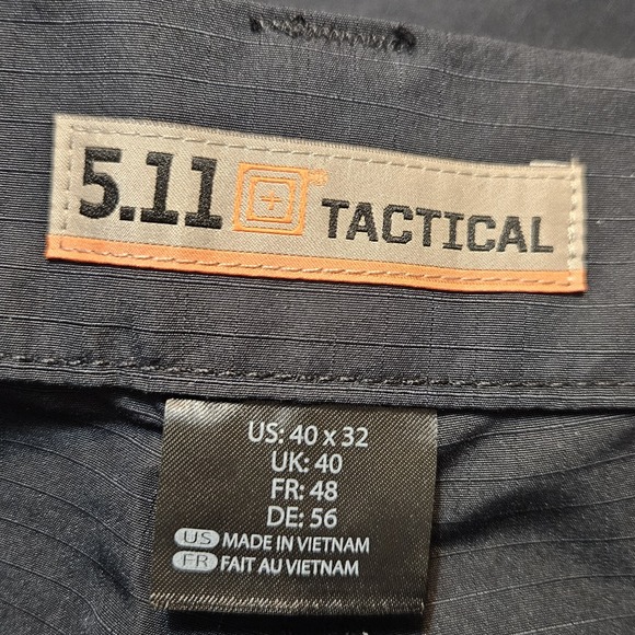 5.11 Tactical Mens Straight Fit FastTac Urban Black Ripstop 74461 Men's Sz 40x32 - Picture 3 of 7